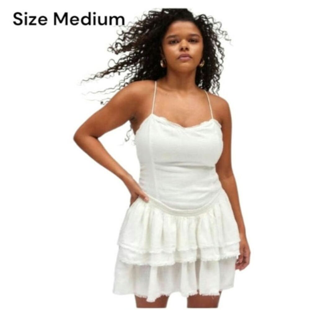 Urban Outfitters Kimchi Blue Medium Desi Strappy Drop Waist Mini Dress